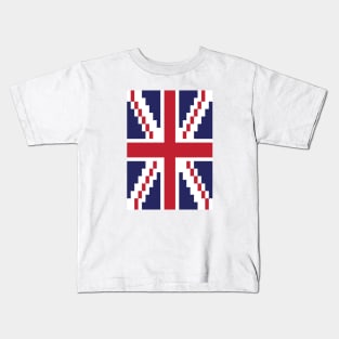 UK Flag - Pixel Art Kids T-Shirt